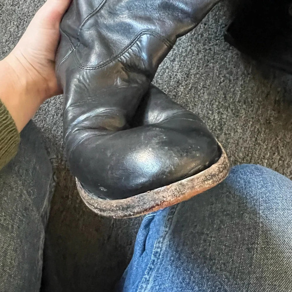 Frye Black Melissa Knee High Riding Boots, size 7 - Picture 8 of 11